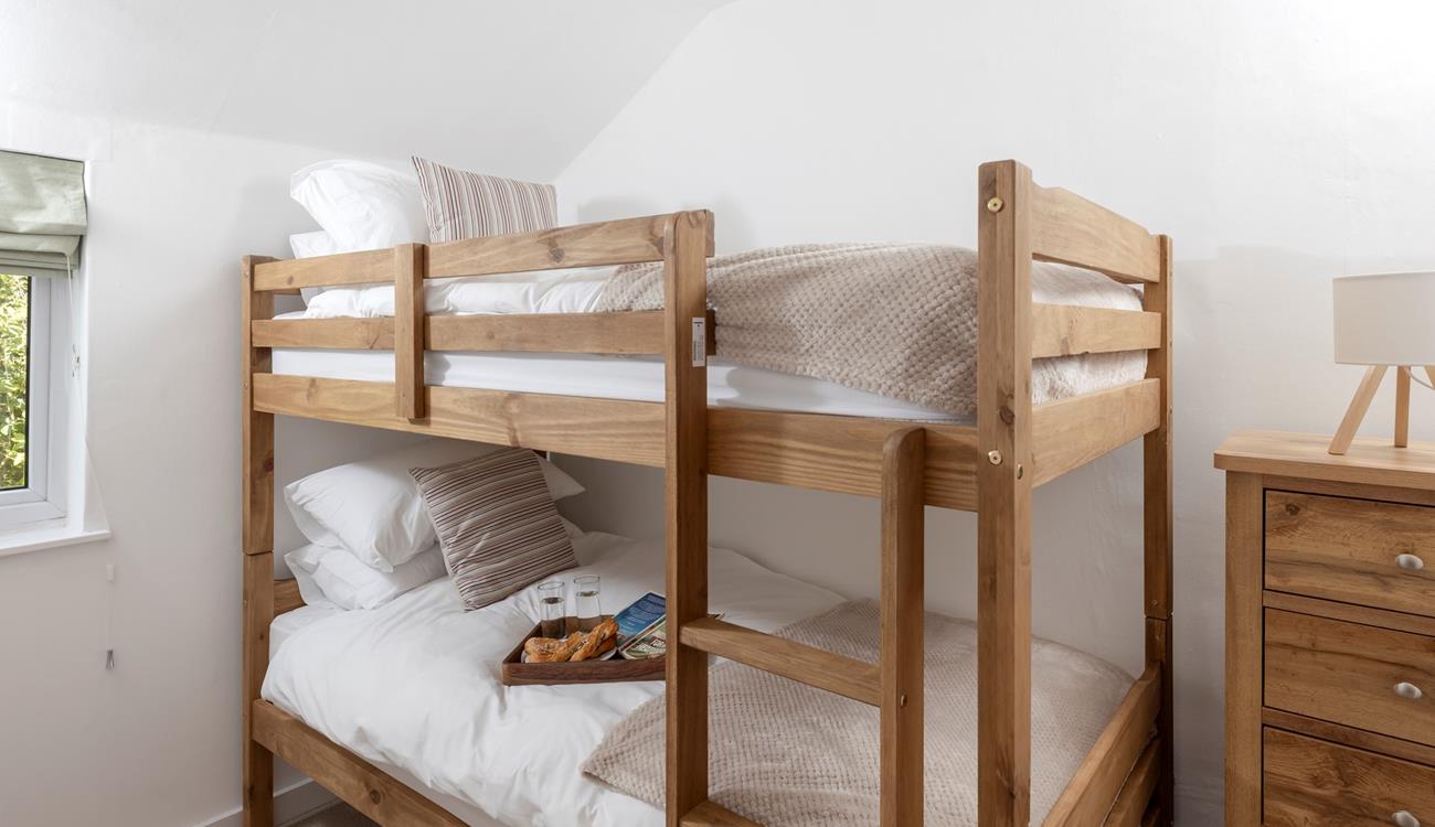 Cosy bunkbeds are perfect for the little ones holiday adventures.