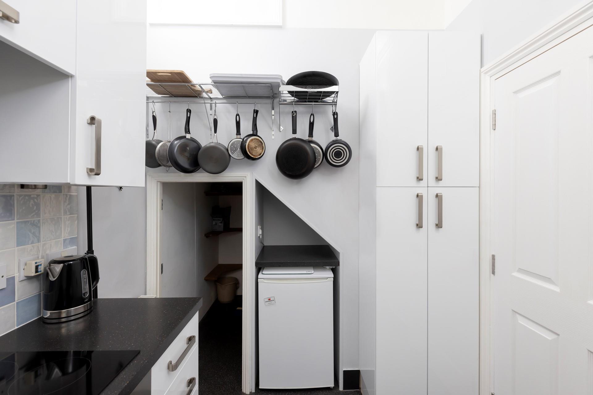 A handy pantry cupboard can be filled with local goods you find in quaint Cornish towns!