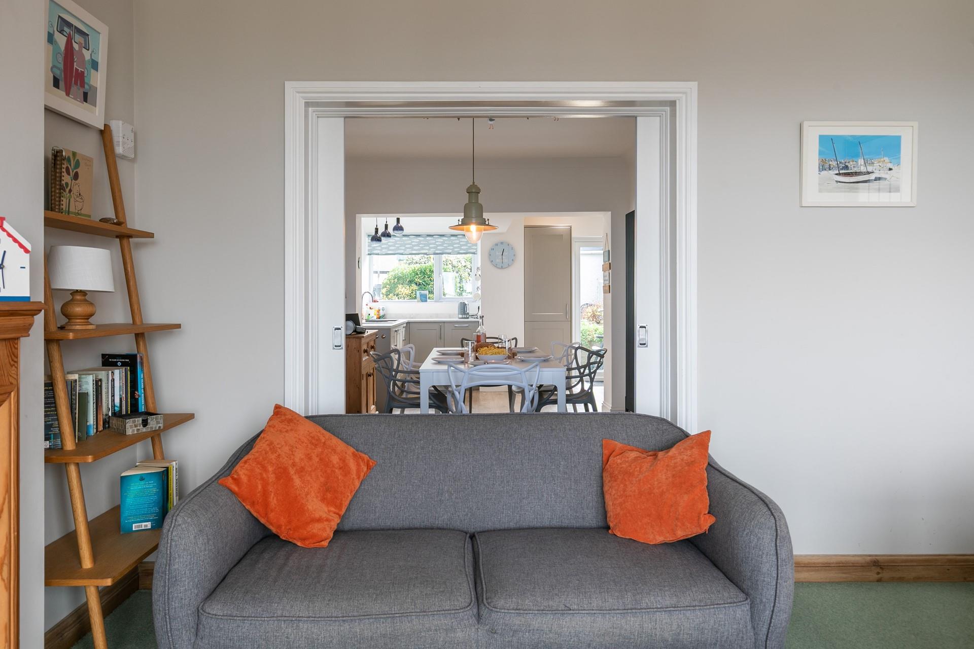 After dinner, relax in the sitting room and enjoy the view.