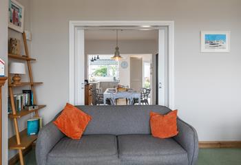 After dinner, relax in the sitting room and enjoy the view.