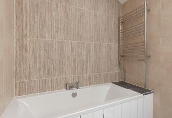 Run a bubble bath and have an evening of relaxation.