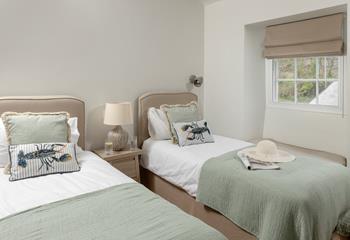 The twin room is ideal for additional guests to relax.