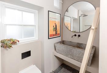 The ground floor shower room has a luxurious rainfall shower!