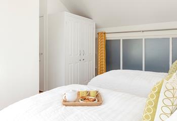 Wake up from a relaxing night's slumber and enjoy tea and pastries.