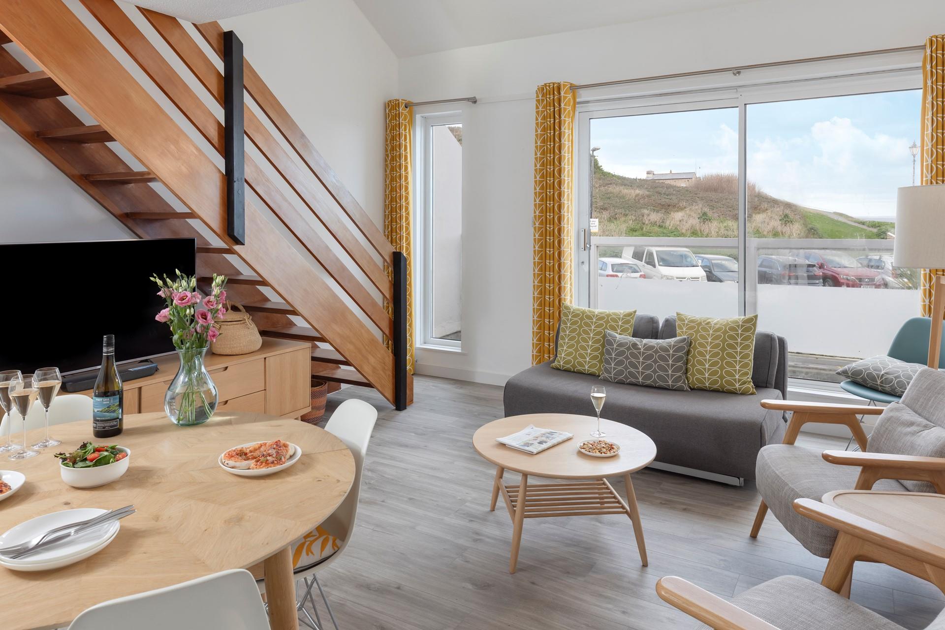 Tuck into a tasty meal in the open-plan living space.