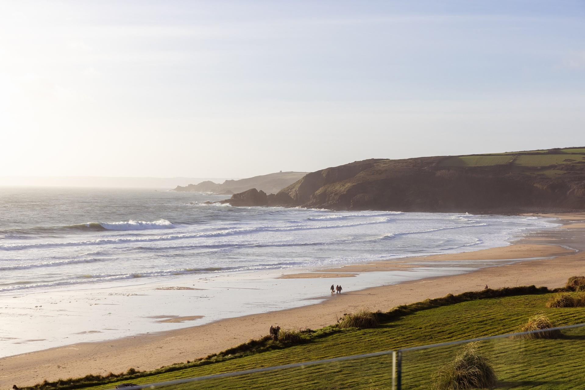 Take a morning stroll on the beach to start the day.