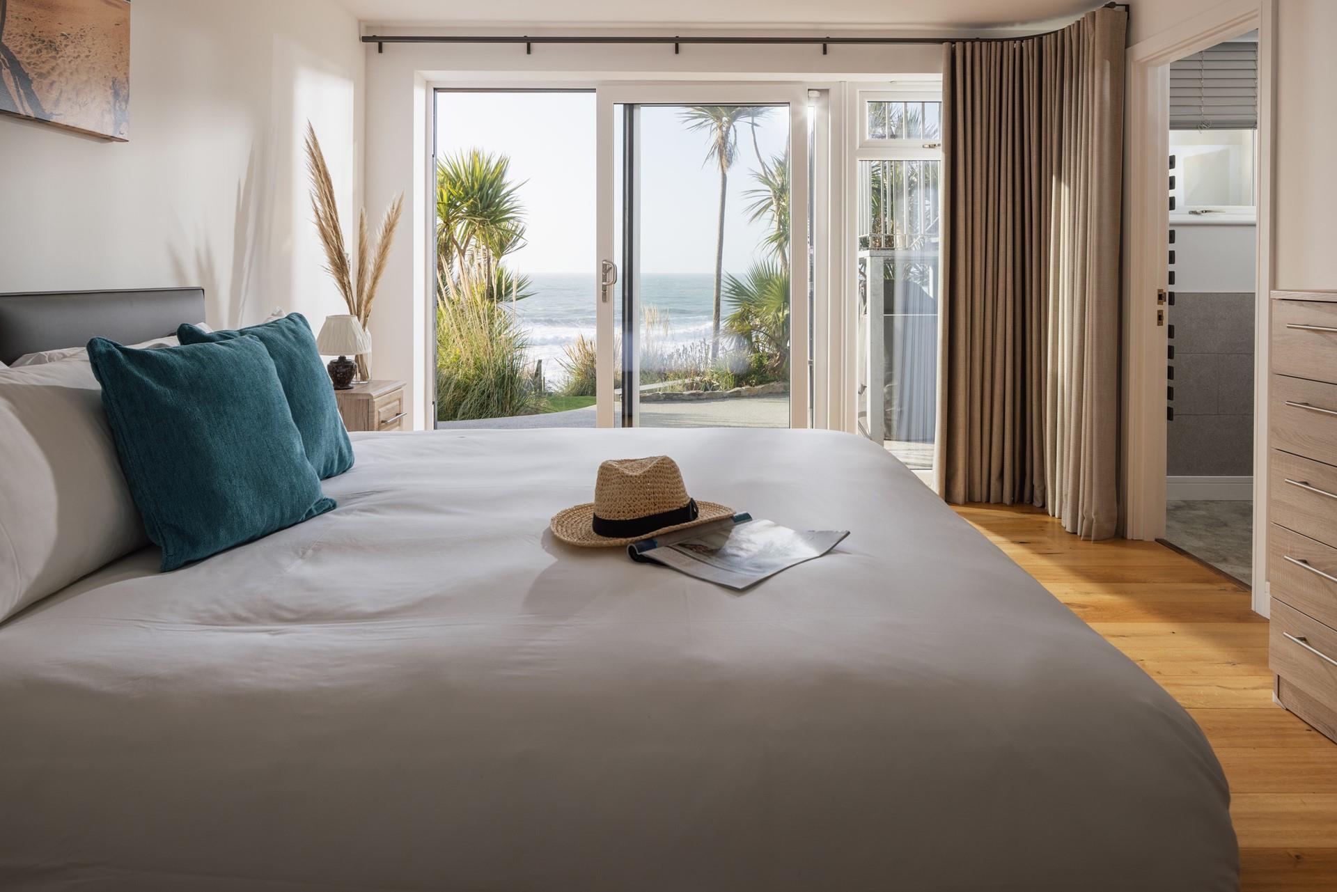 Slide open the patio door and check the day's weather.