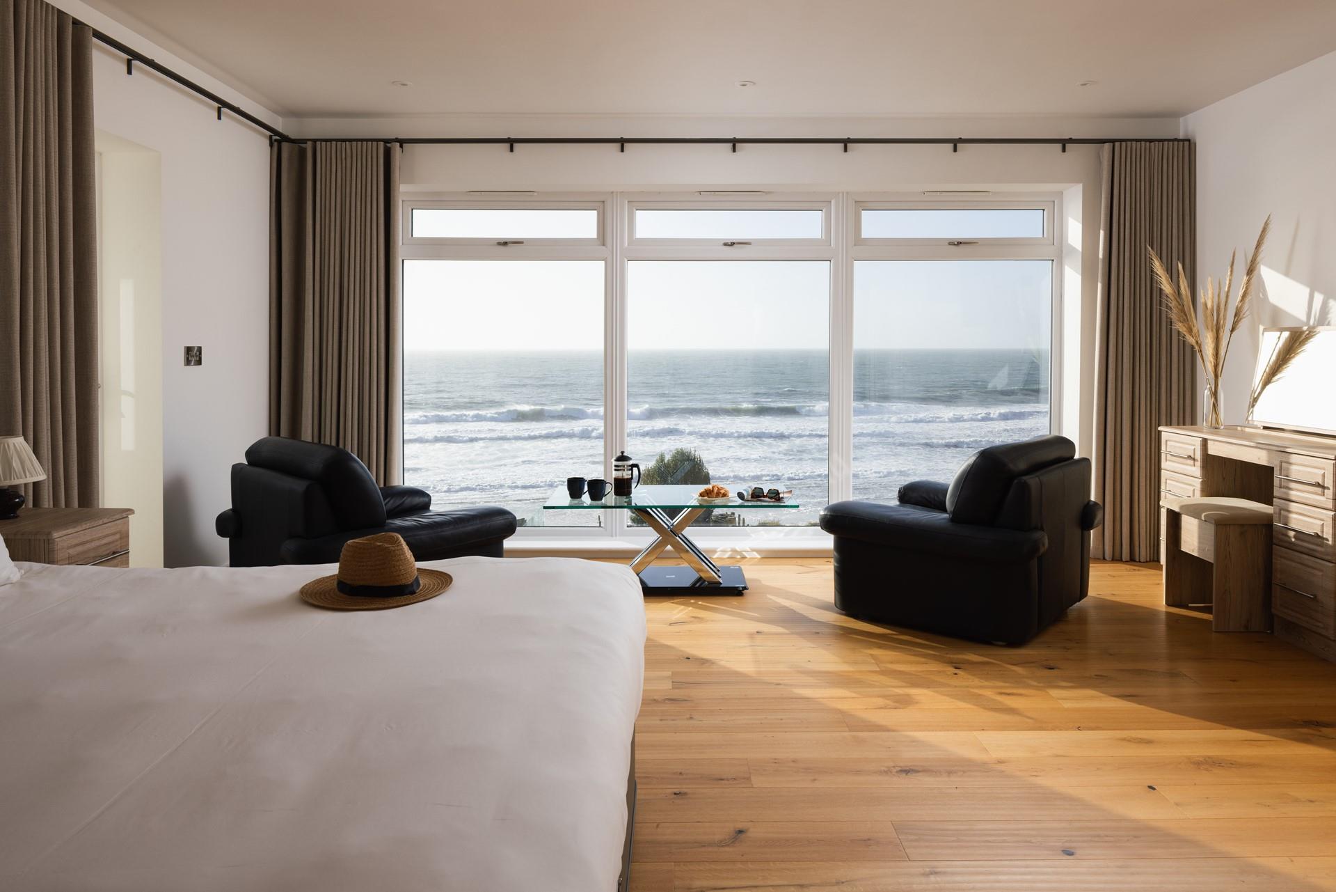 Start the day with coffee and pastries, watching the waves.