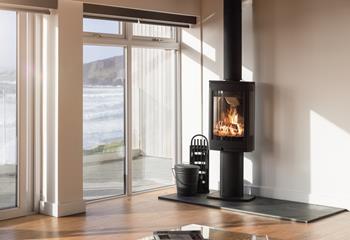 Cosy up on chilly evenings with the fire crackling.