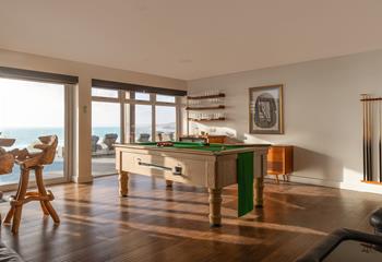Kids will love the games room featuring a pool table!