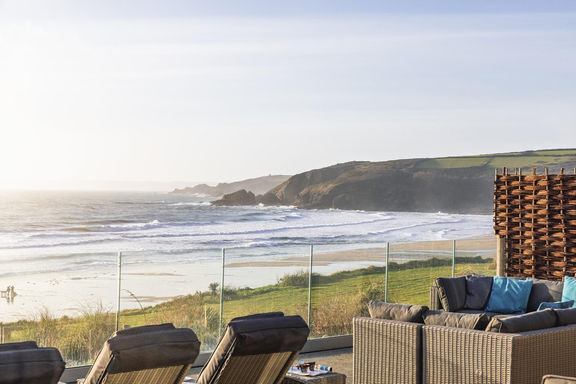 Spend hours unwinding with the panoramic sea views in the summer sunshine whilst enjoying a sundowner on the patio.