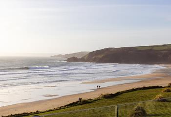 Take a morning stroll on the beach to start the day.