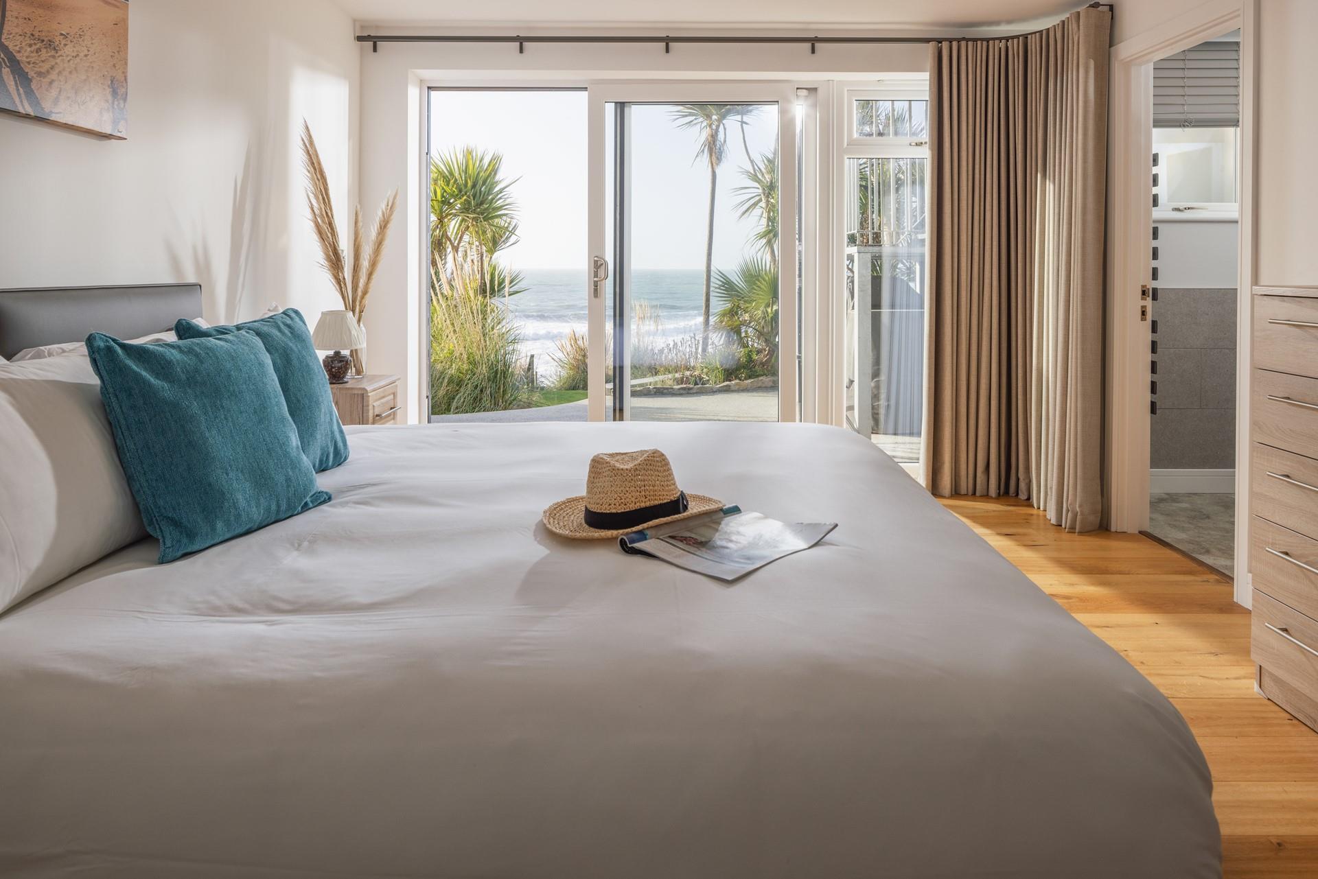 Slide open the patio door and check the day's weather.