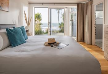 Slide open the patio door and check the day's weather.