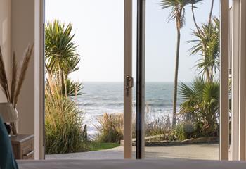 Head outside with a cuppa and soak up the sea views.