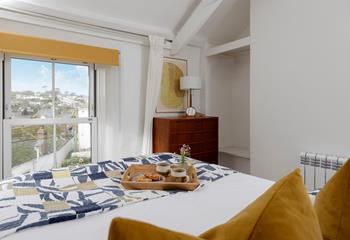 Make the most of your stay with slow mornings, sipping coffee in bed.