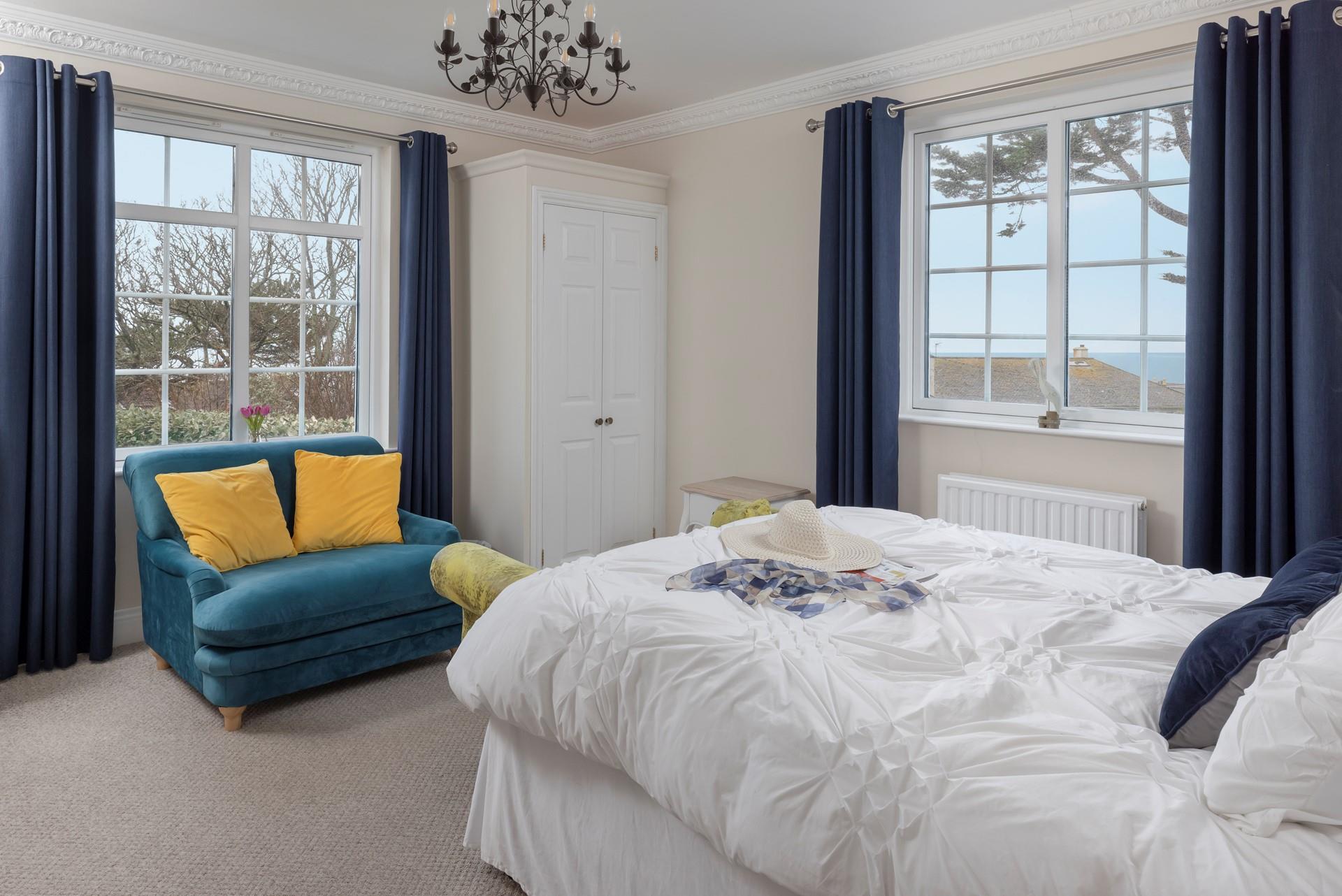 Sea views await from the bedroom window!