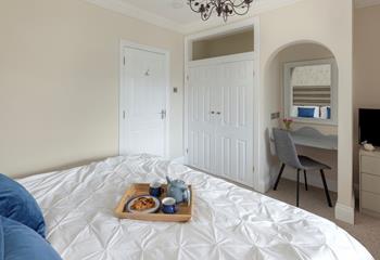 Start the day with warm pastries and a pot of tea!