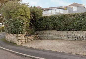 There is an allocated parking space available at the apartment.