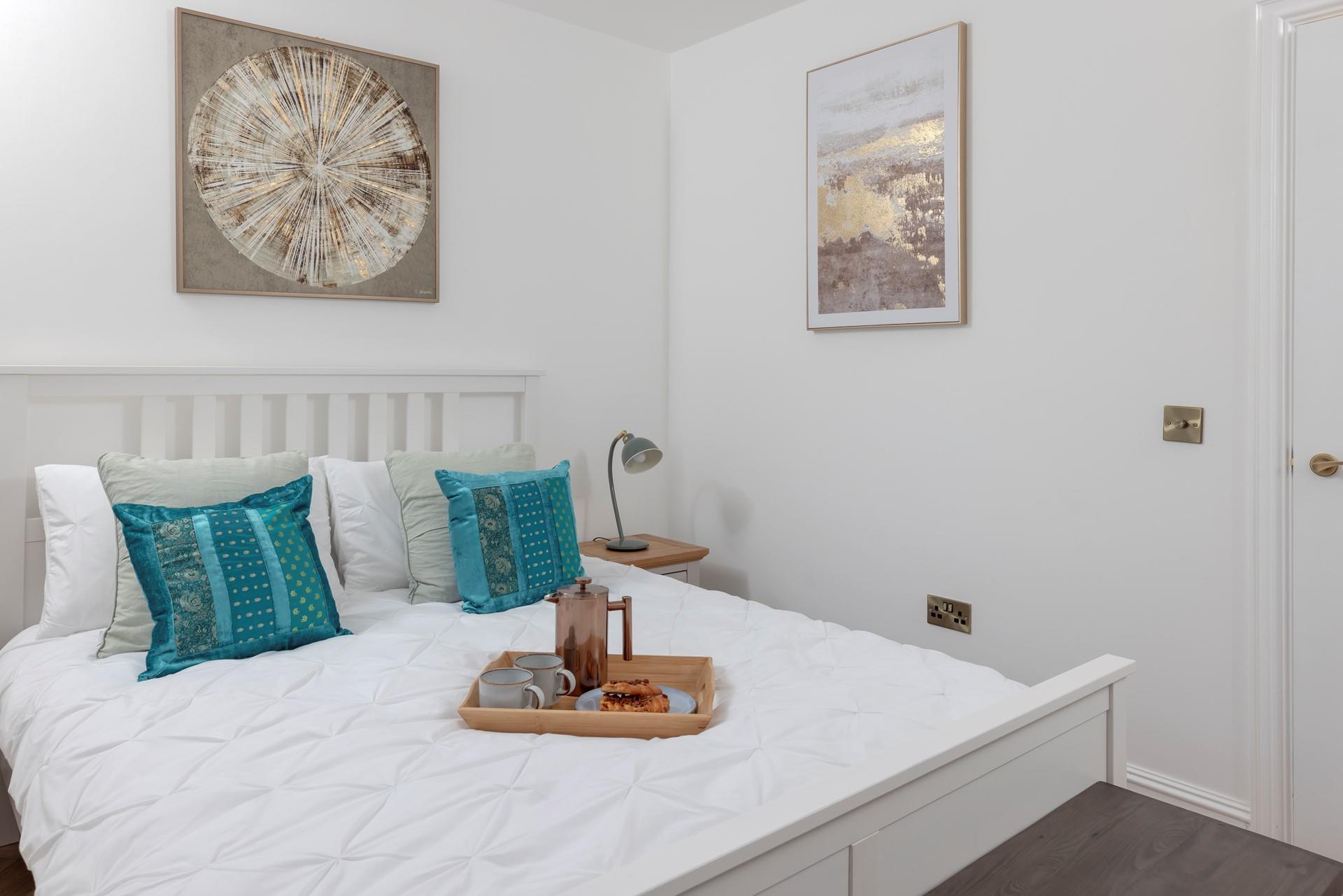 Treat yourself to breakfast in bed to start the day.