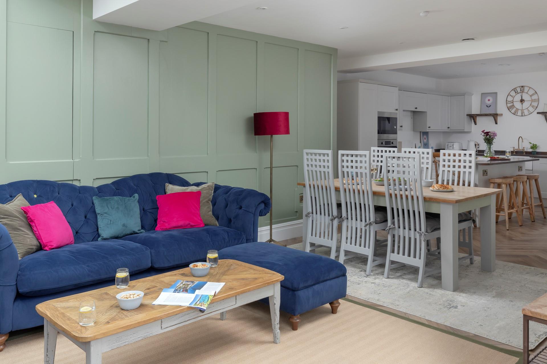 The stylish open plan living space awaits at this lovely apartment!