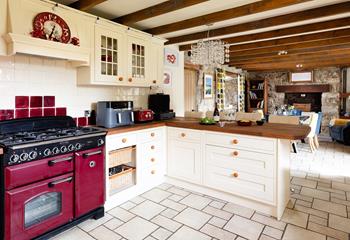 Gather around the Aga and enjoy the simple pleasure of cooking together. 