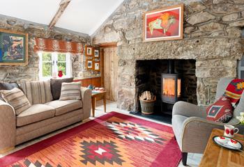 Snuggle in front of the TV on a chilly night and get the fire crackling. 