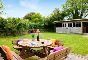 Pour a glass of fizz and soak up the sunshine. 