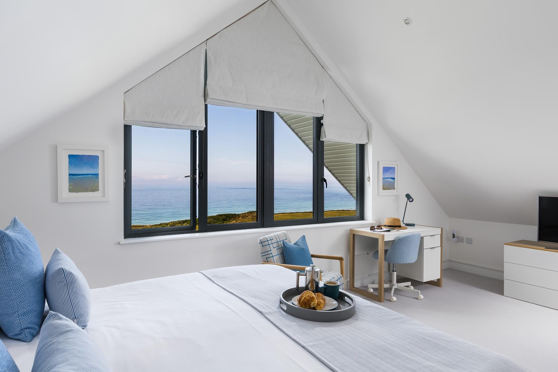The luxurious bed offers a sumptuous night's sleep.