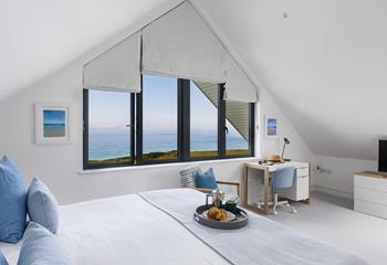 The luxurious bed offers a sumptuous night's sleep.