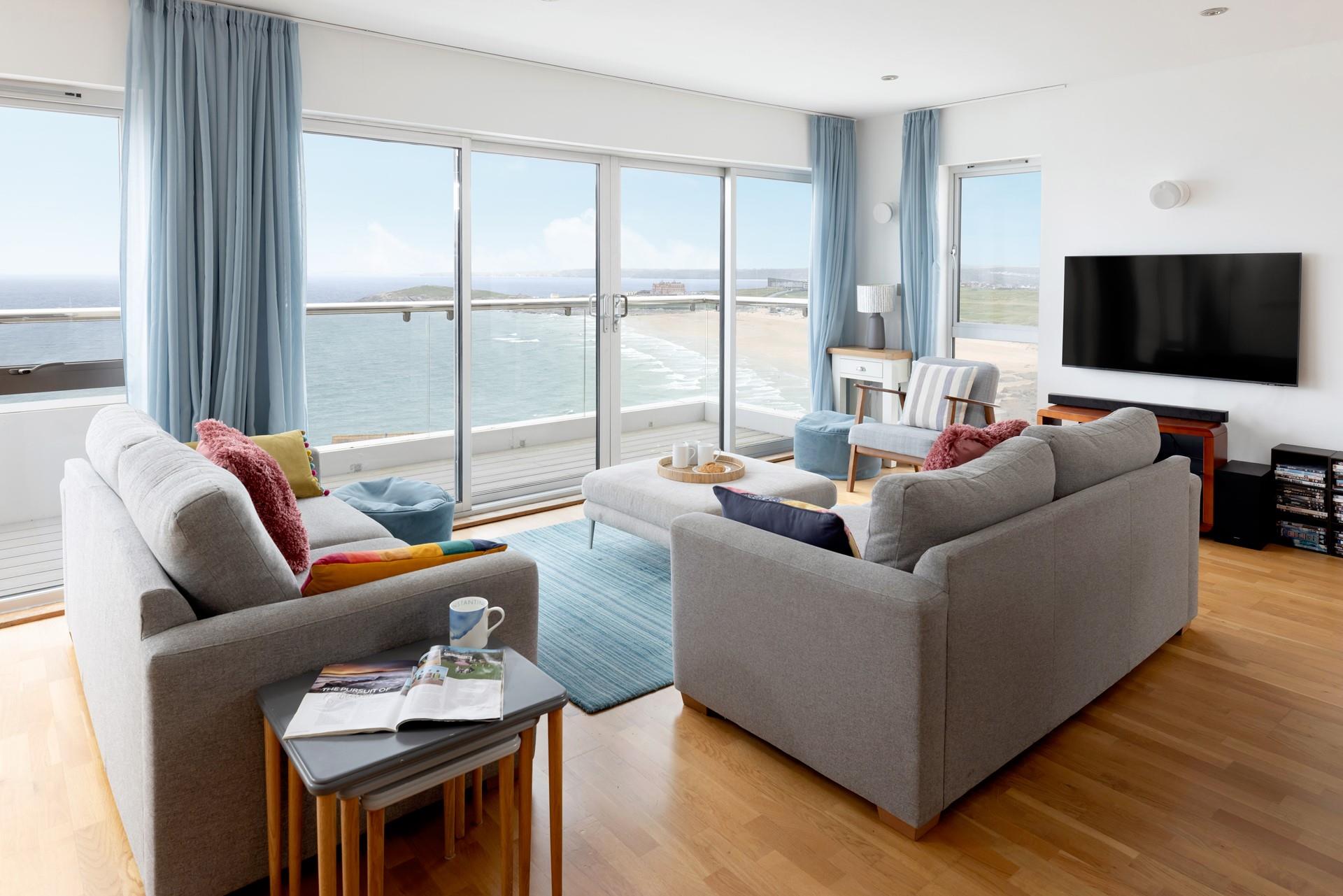 Watch the waves and listen to the sea from the open plan living area.