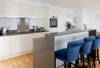 The chef of the family can cook up a storm in the spacious kitchen.