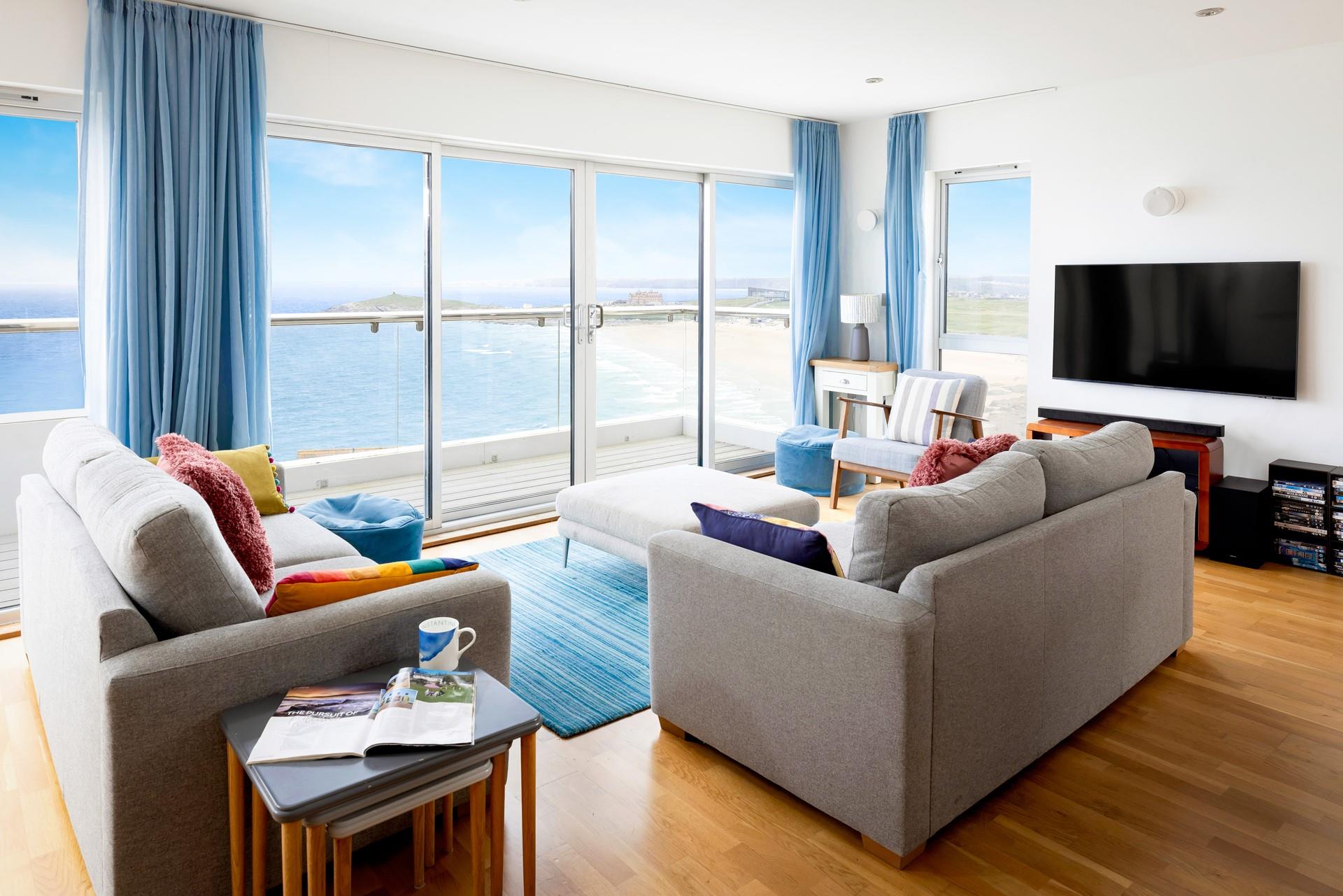 Watch the waves and listen to the sounds of the sea from the open plan living area.