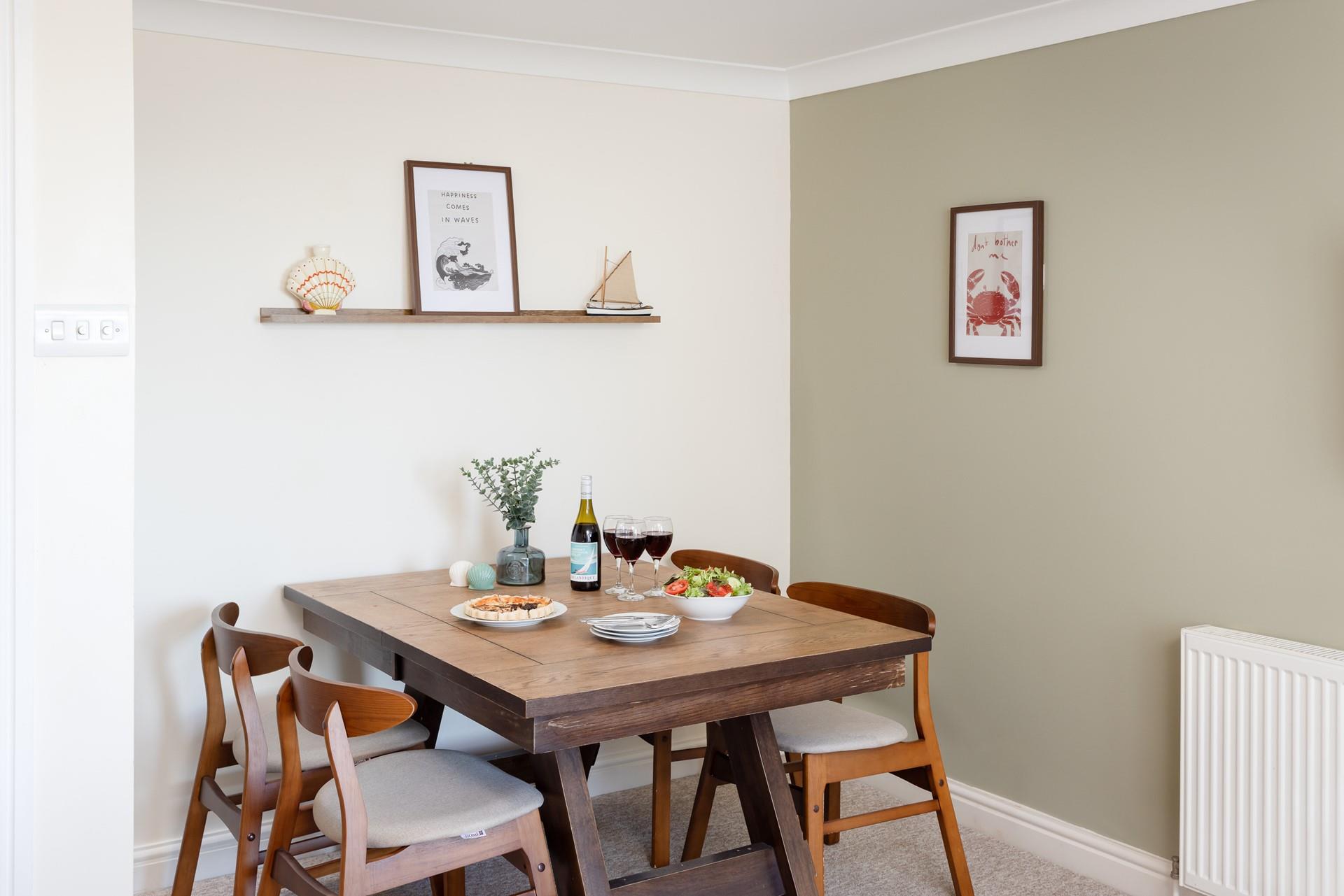 Pour a glass of wine and gather for a relaxed evening meal. 