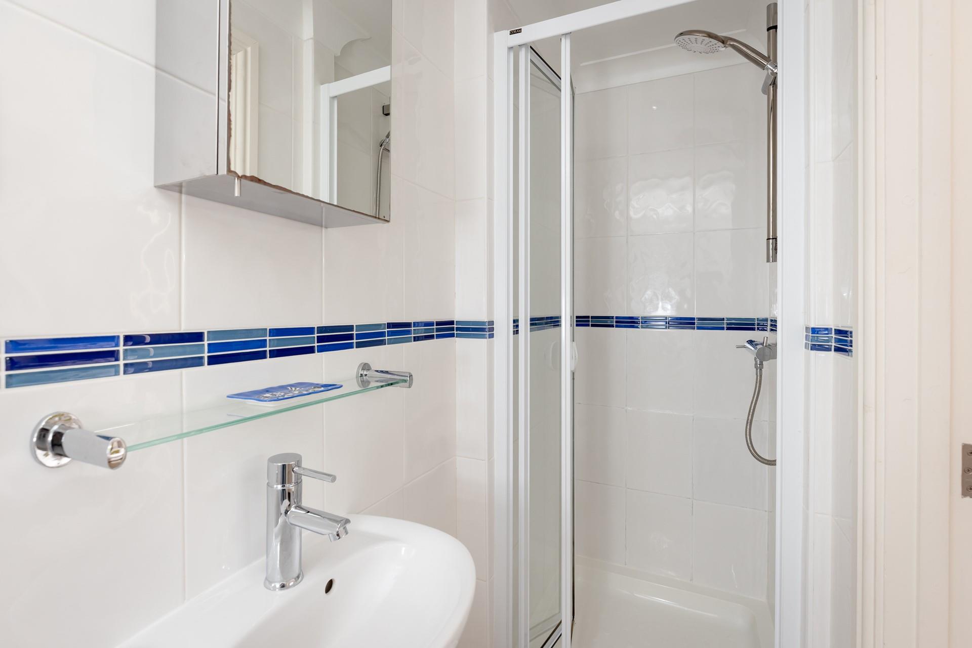 Step in and wash away the sand and salt. 