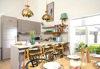 There's stylish open plan living with plenty of space for all the family.