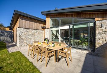 The stunning eco home is light and bright with all the modern amenities you need for a relaxing stay.