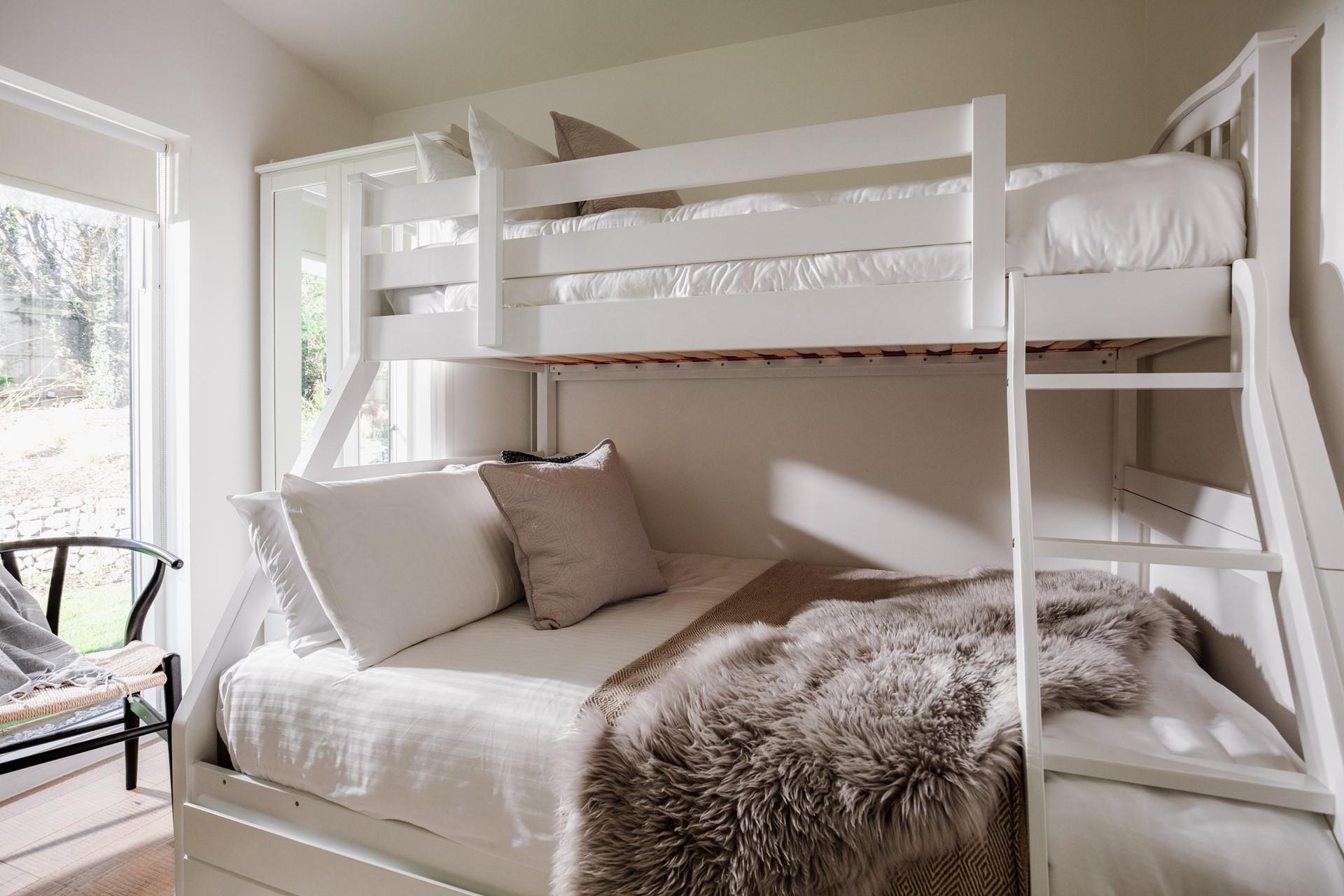 A cosy space with lovely garden views.