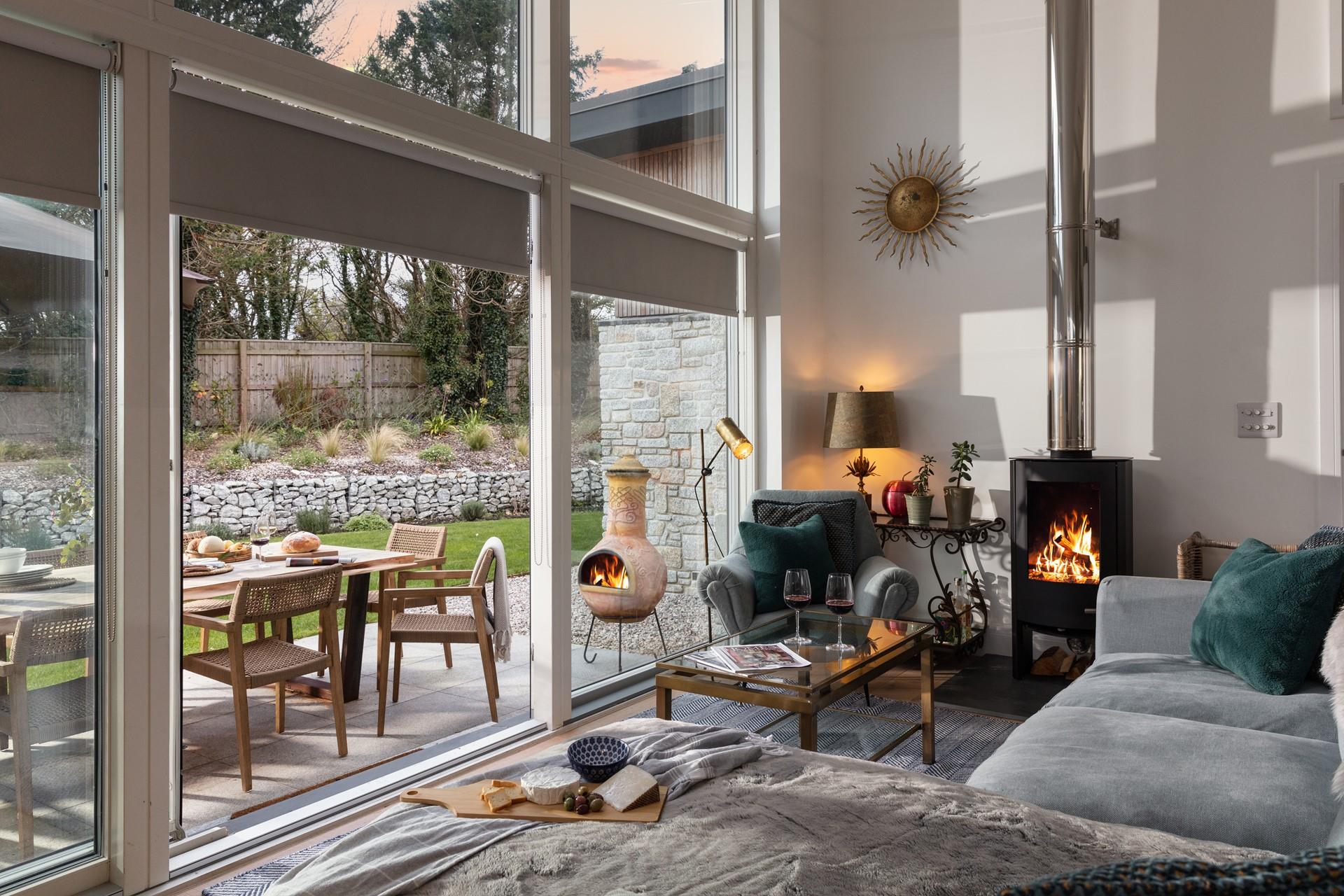 The stunning eco home has all the modern amenities you need for a relaxing stay.