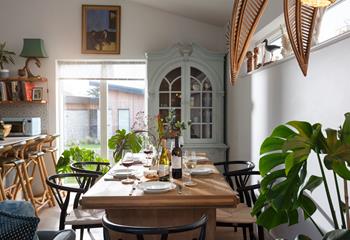 Spend time together over tasty meals after days spent exploring Cornwall.