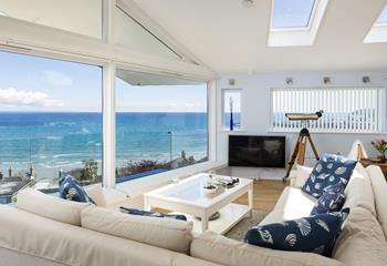 Watch the tide ebb and flow from the comfort of the plush sofa. 