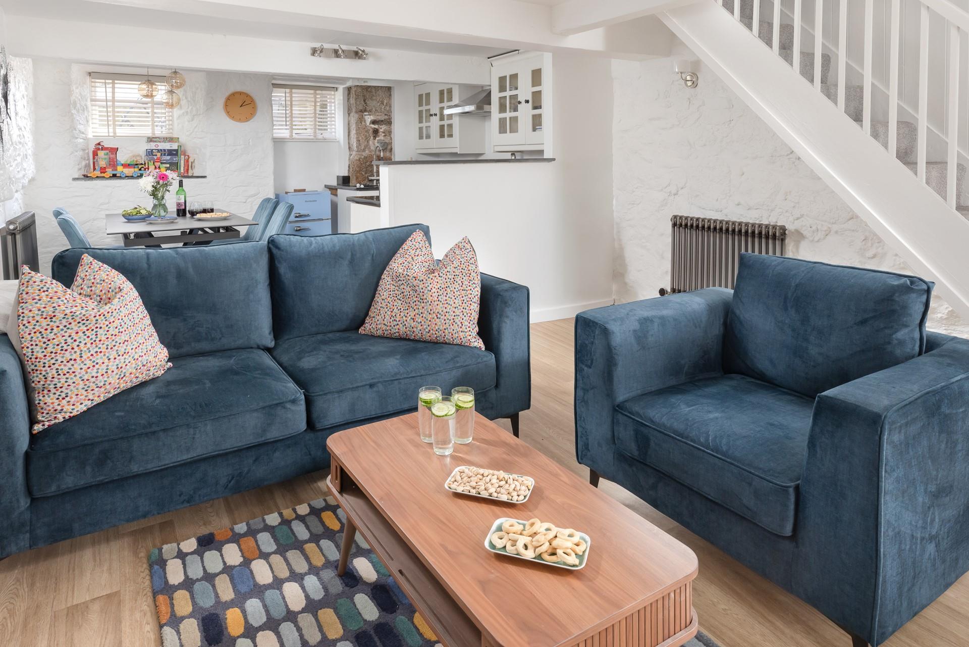 Modern amenities meet traditional cottage features.