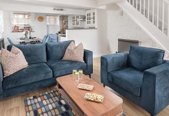 Modern amenities meet traditional cottage features.