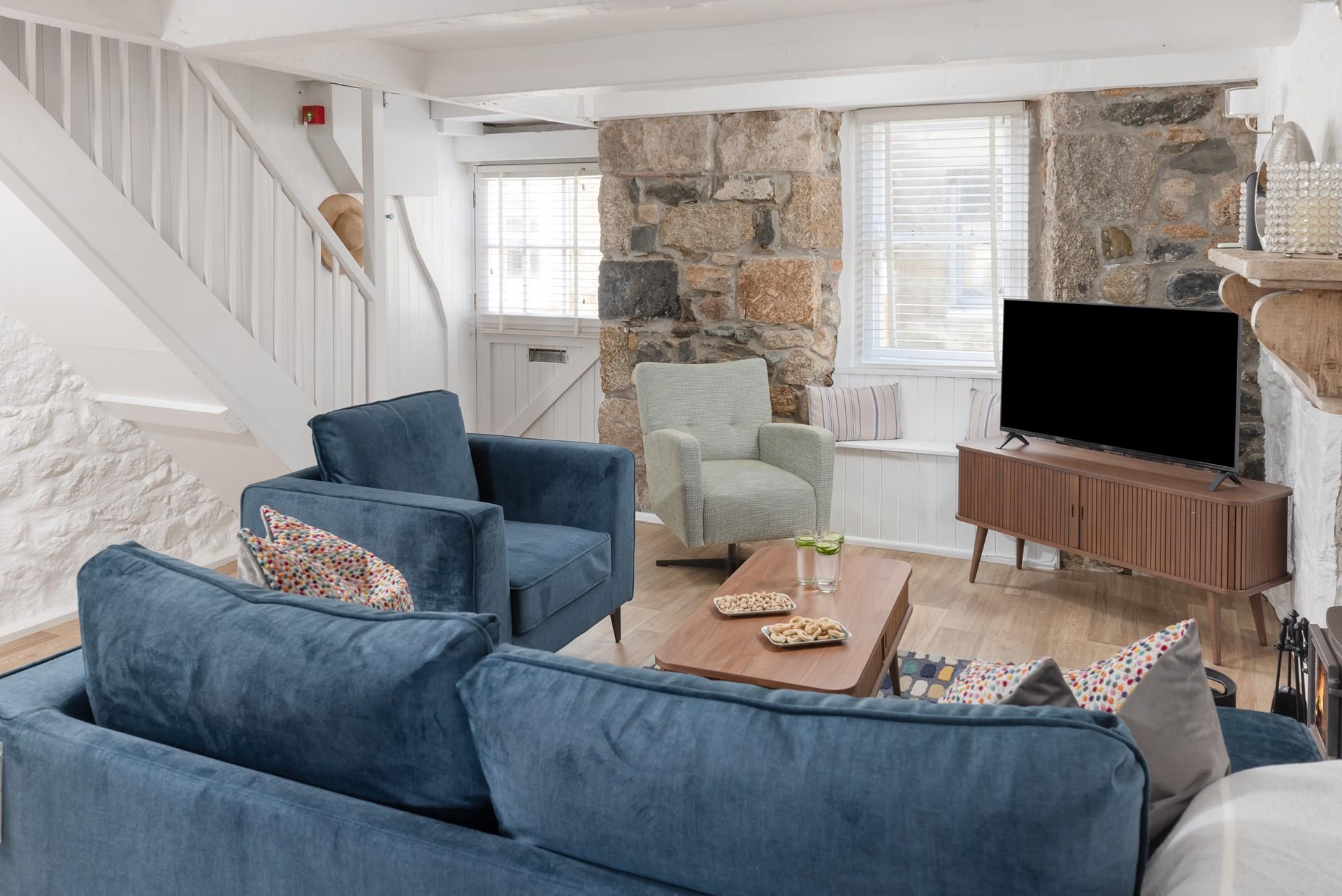 Beautiful stonework and a cosy fireplace create a truly unforgettable escape.