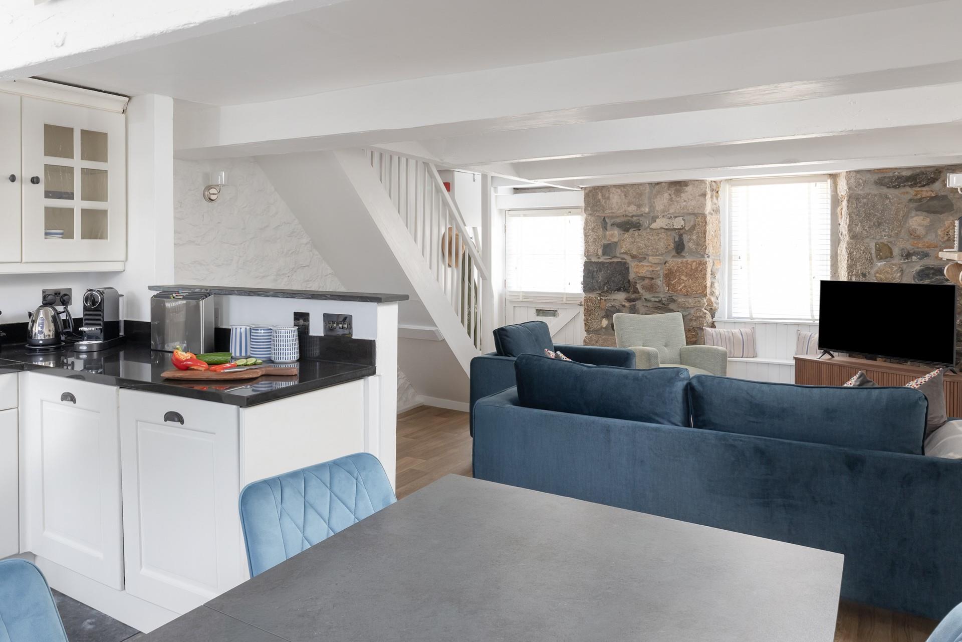 Open plan living and dining makes the most of the space.
