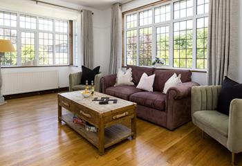 Soft, muted tones create a calming sanctuary, where everyone can unwind.