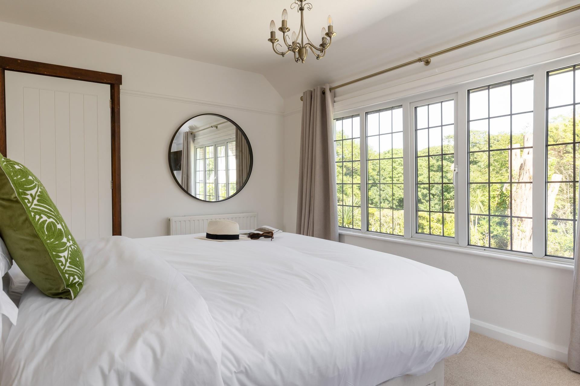 Wake up to views of the garden.
