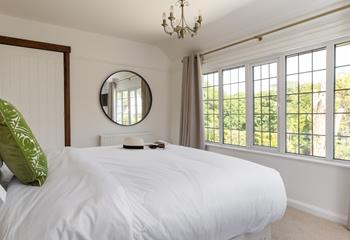 Wake up to views of the garden.
