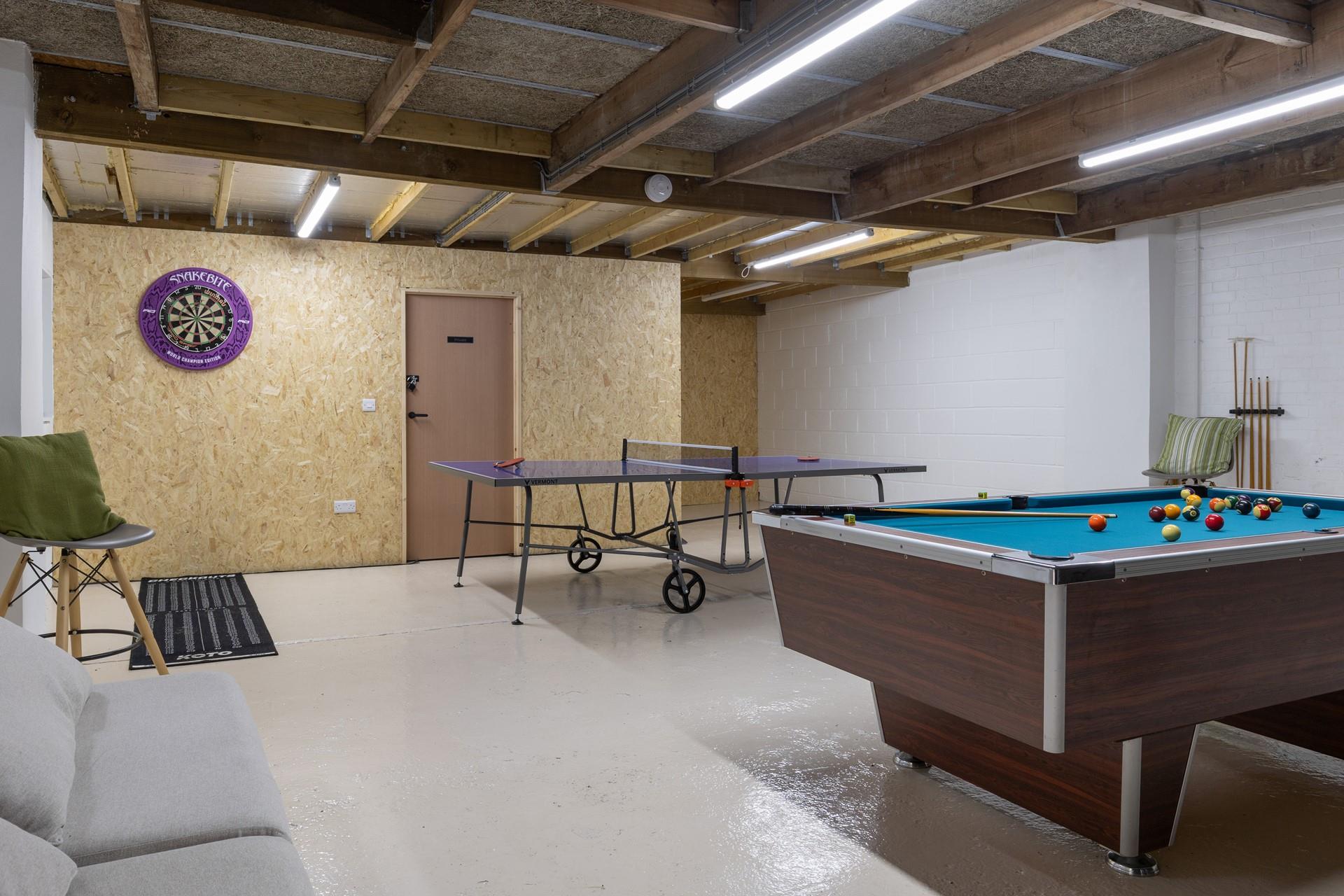 Spend evenings together playing darts, table tennis and pool!