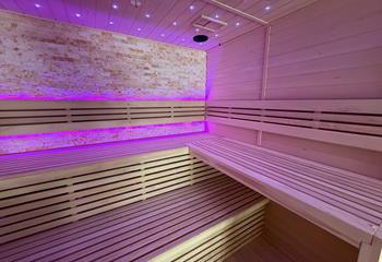 Relax and unwind in your own private sauna!